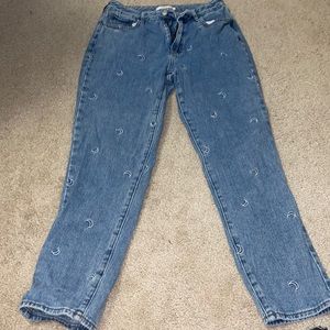Pacsun Moon Print Mom Jeans